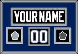 Tampa Bay Nameplate & Number (Shoulder) With 2004 Stanley Cup Finals & Jersey Logo Patches - Road Black (2001-2007) - Double Mat 3