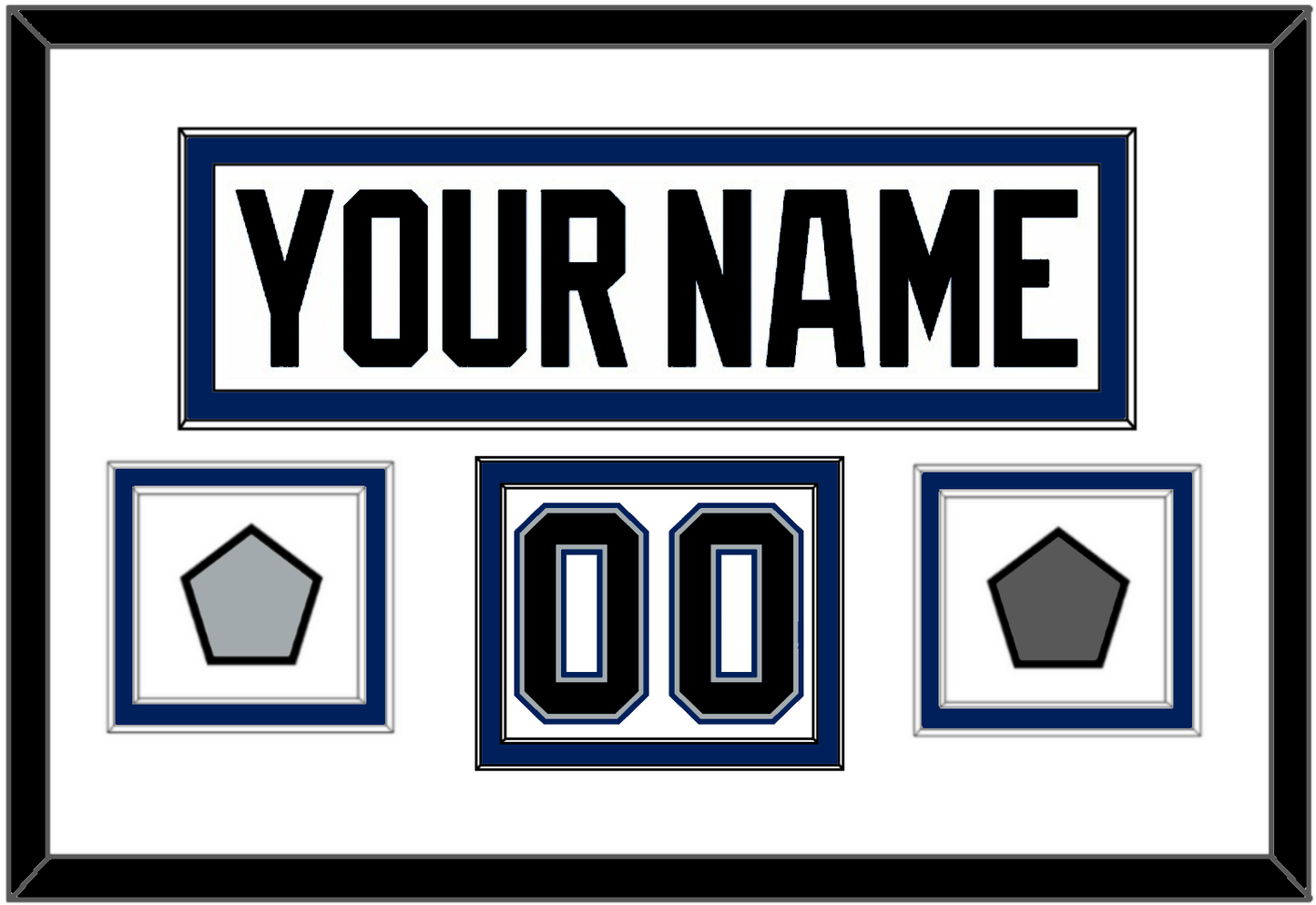 Tampa Bay Nameplate & Number (Shoulder) With 2004 Stanley Cup Finals & Jersey Logo Patches - Home White (2001-2007) - Signature Tier 1
