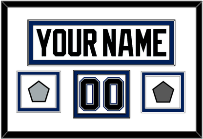 Tampa Bay Nameplate & Number (Shoulder) With 2004 Stanley Cup Finals & Jersey Logo Patches - Home White (2001-2007) - Signature Tier 1