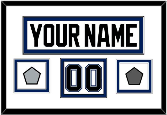 Tampa Bay Nameplate & Number (Shoulder) With 2004 Stanley Cup Finals & Jersey Logo Patches - Home White (2001-2007) - Signature Tier 1