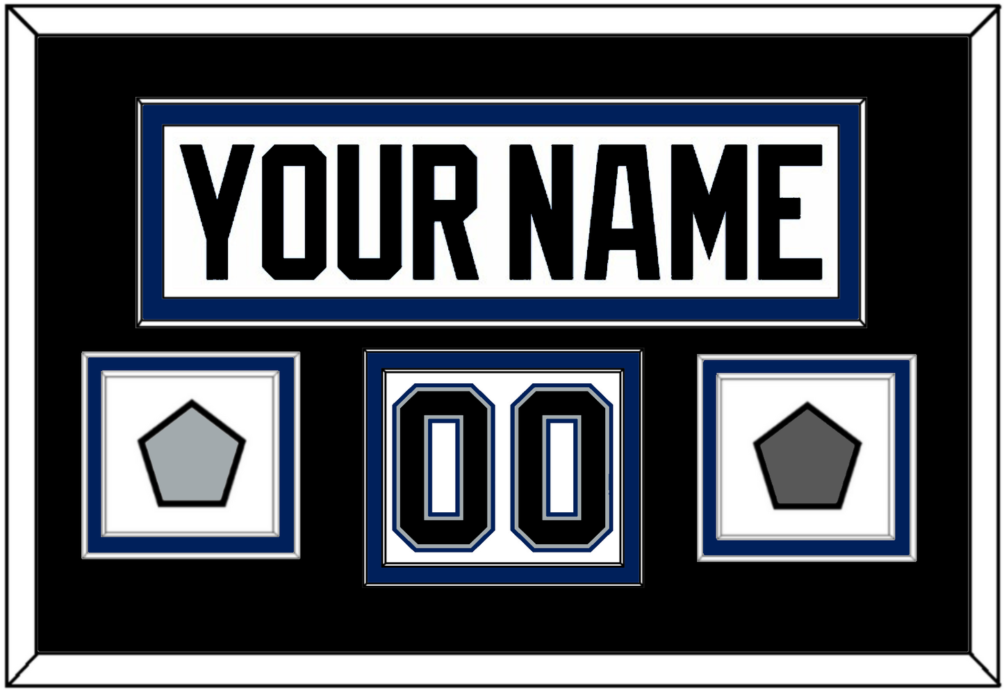 Tampa Bay Nameplate & Number (Shoulder) With 2004 Stanley Cup Finals & Jersey Logo Patches - Home White (2001-2007) - Signature Tier 2