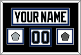 Tampa Bay Nameplate & Number (Shoulder) With 2004 Stanley Cup Finals & Jersey Logo Patches - Home White (2001-2007) - Double Mat 2