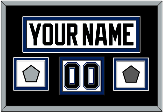 Tampa Bay Nameplate & Number (Shoulder) With 2004 Stanley Cup Finals & Jersey Logo Patches - Home White (2001-2007) - Signature Tier 2