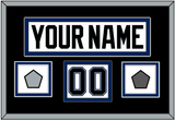 Tampa Bay Nameplate & Number (Shoulder) With 2004 Stanley Cup Finals & Jersey Logo Patches - Home White (2001-2007) - Double Mat 2