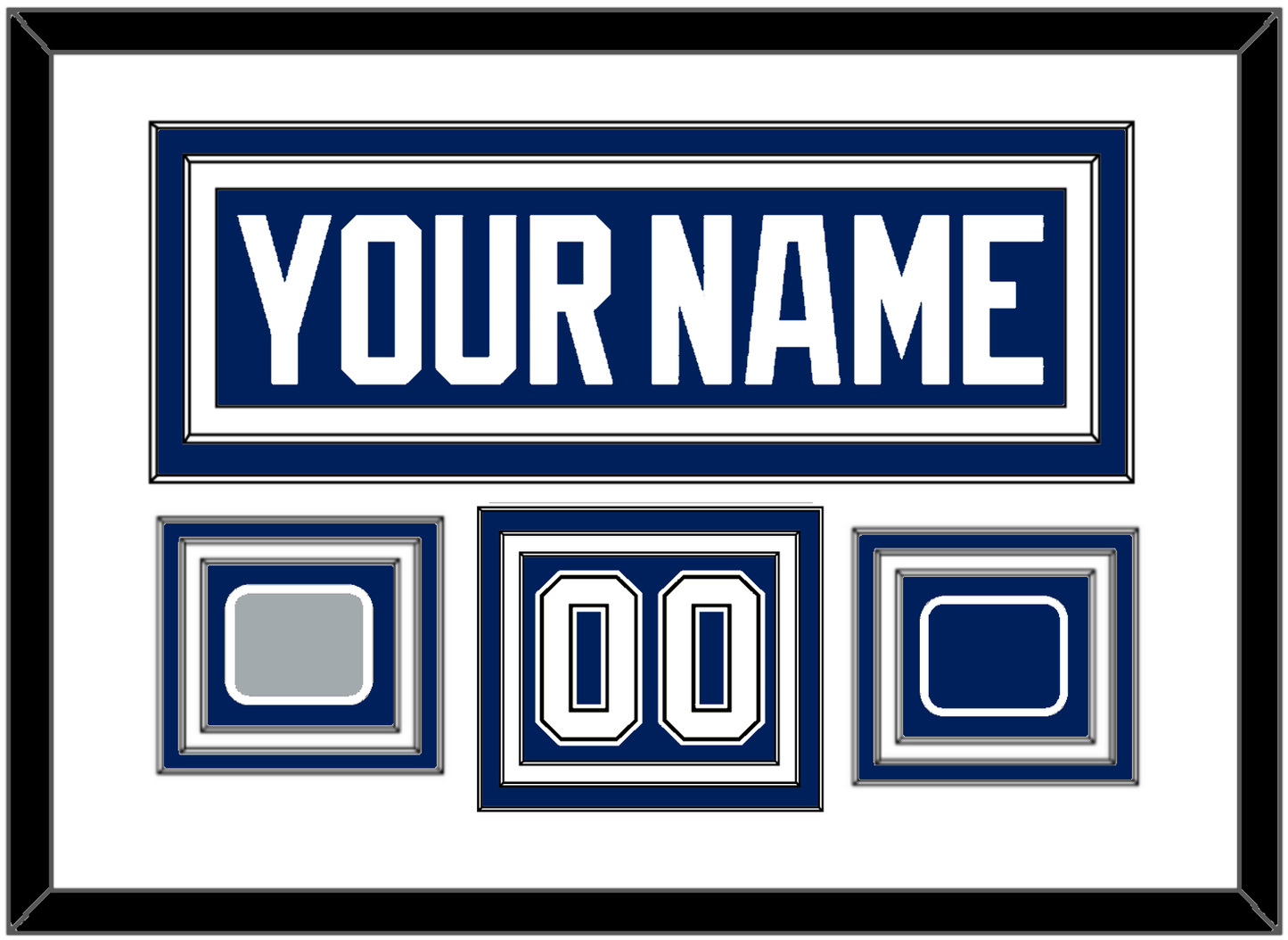 Tampa Bay Nameplate & Number (Shoulder) With 2020 Or 2021 Stanley Cup Champions Patch & Jersey Logo Patch - Home Blue - Premier Tier 1