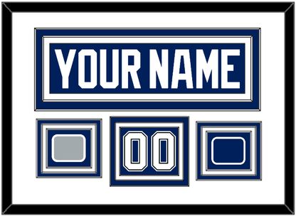 Tampa Bay Nameplate & Number (Shoulder) With 2020 Or 2021 Stanley Cup Champions Patch & Jersey Logo Patch - Home Blue - Premier Tier 1
