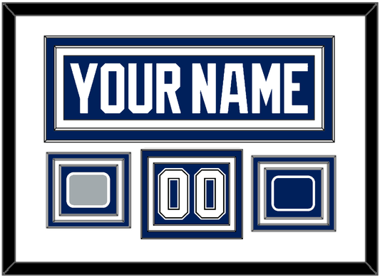 Tampa Bay Nameplate & Number (Shoulder) With 2020 Or 2021 Stanley Cup Champions Patch & Jersey Logo Patch - Home Blue - Premier Tier 1