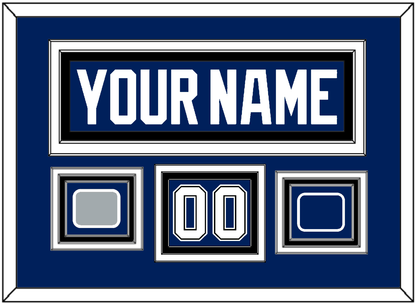 Tampa Bay Nameplate & Number (Shoulder) With 2020 Or 2021 Stanley Cup Champions Patch & Jersey Logo Patch - Home Blue - Premier Tier 3