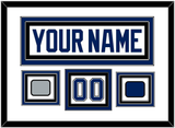 Tampa Bay Nameplate & Number (Shoulder) With 2020 Or 2021 Stanley Cup Finals Patch & Jersey Logo Patch - Road White - Triple Mat 1
