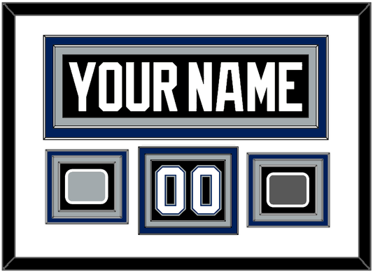Tampa Bay Nameplate & Number (Shoulder) With 2004 Stanley Cup Finals & Jersey Logo Patches - Road Black (2001-2007) - Premier Tier 1