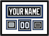 Tampa Bay Nameplate & Number (Shoulder) With 2004 Stanley Cup Finals & Jersey Logo Patches - Road Black (2001-2007) - Triple Mat 1