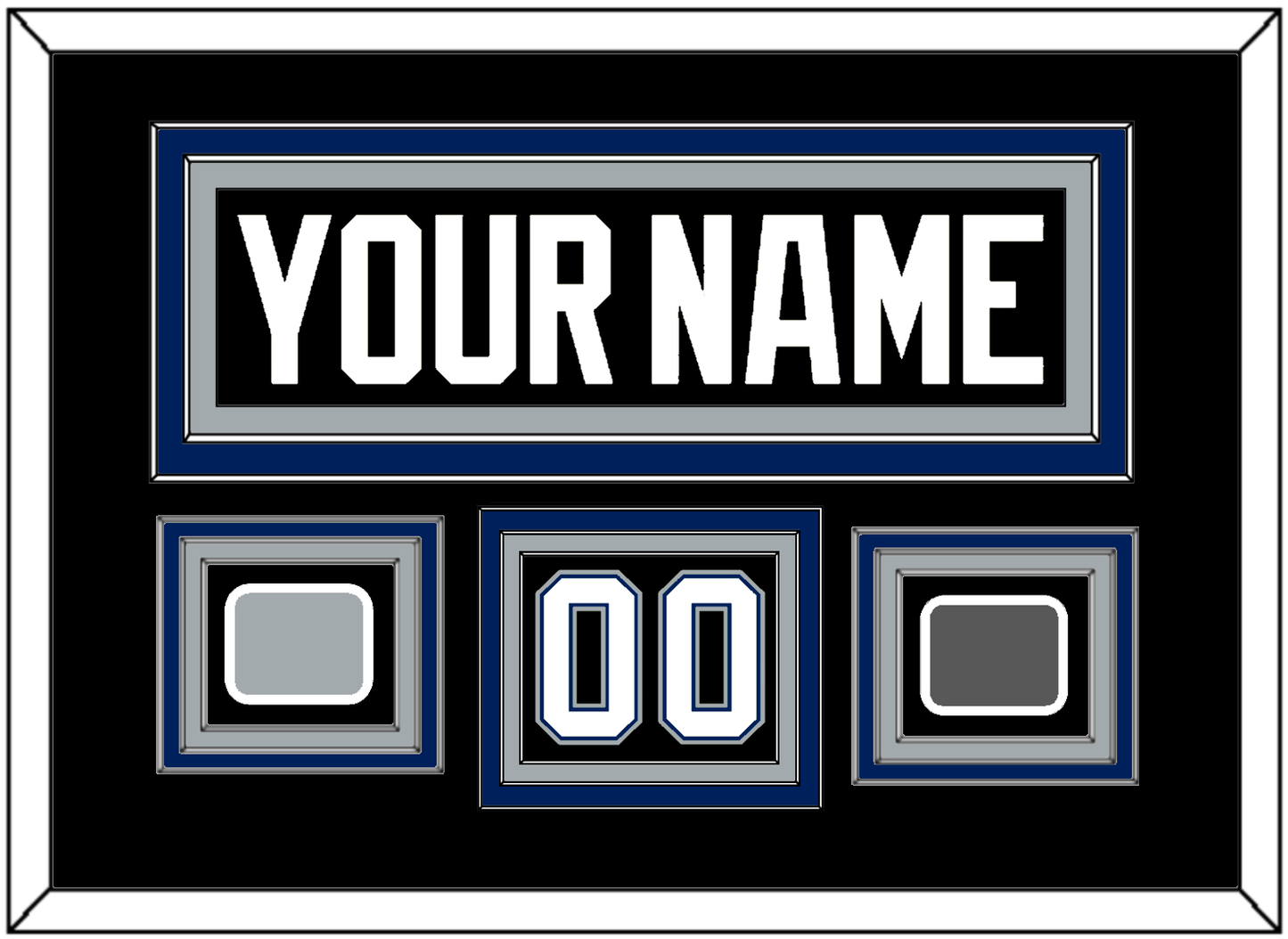 Tampa Bay Nameplate & Number (Shoulder) With 2004 Stanley Cup Finals & Jersey Logo Patches - Road Black (2001-2007) - Premier Tier 2