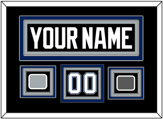 Tampa Bay Nameplate & Number (Shoulder) With 2004 Stanley Cup Finals & Jersey Logo Patches - Road Black (2001-2007) - Premier Tier 2
