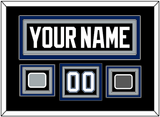 Tampa Bay Nameplate & Number (Shoulder) With 2004 Stanley Cup Finals & Jersey Logo Patches - Road Black (2001-2007) - Triple Mat 2