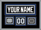 Tampa Bay Nameplate & Number (Shoulder) With 2004 Stanley Cup Finals & Jersey Logo Patches - Road Black (2001-2007) - Triple Mat 2