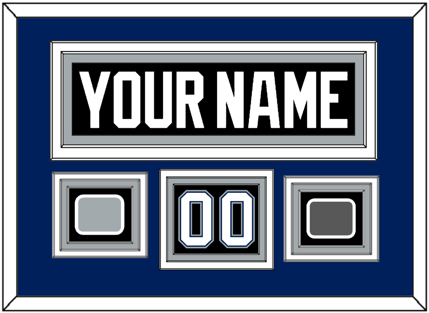 Tampa Bay Nameplate & Number (Shoulder) With 2004 Stanley Cup Finals & Jersey Logo Patches - Road Black (2001-2007) - Premier Tier 3