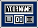 Tampa Bay Nameplate & Number (Shoulder) With 2004 Stanley Cup Finals & Jersey Logo Patches - Road Black (2001-2007) - Triple Mat 3