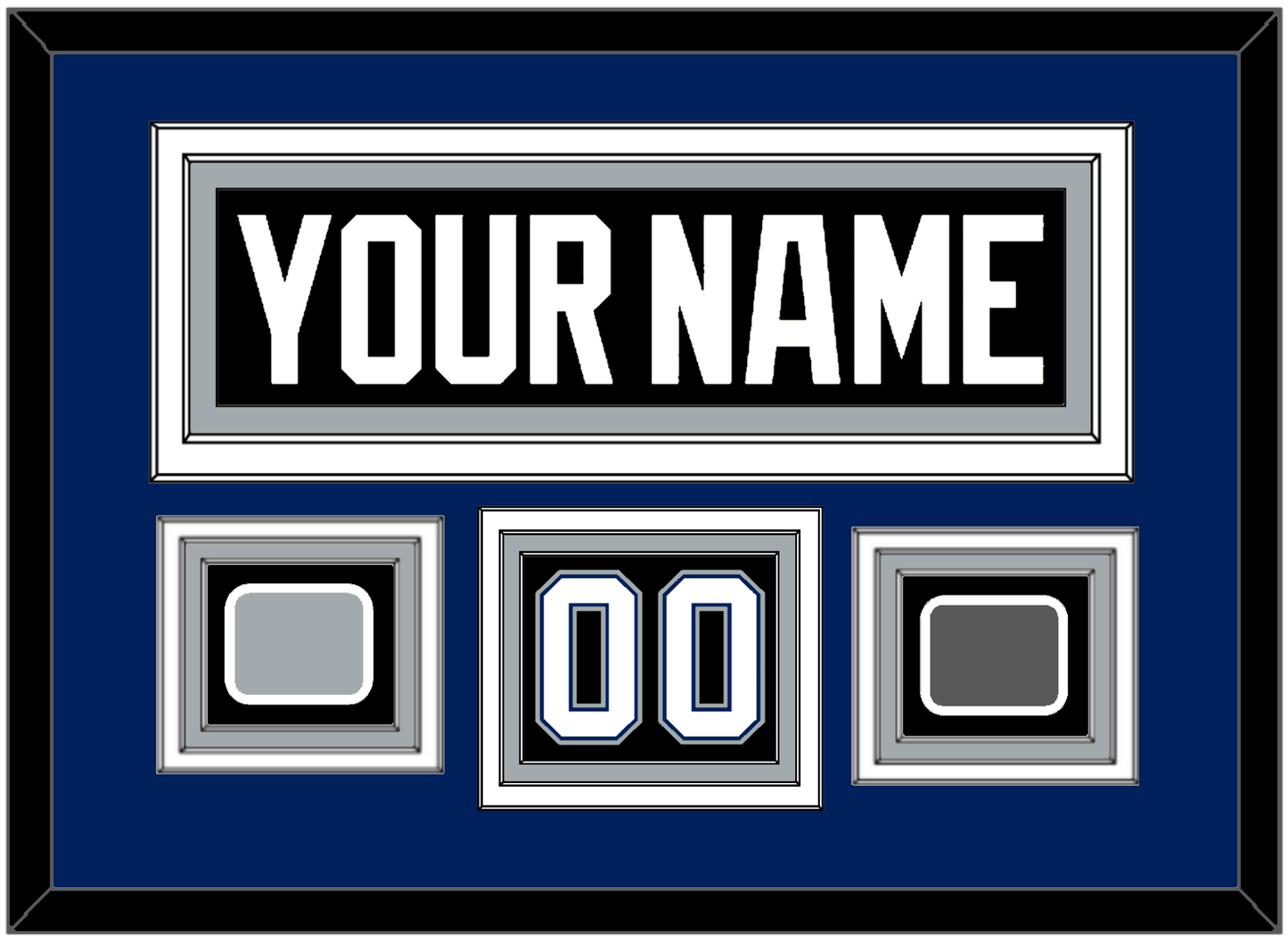 Tampa Bay Nameplate & Number (Shoulder) With 2004 Stanley Cup Finals & Jersey Logo Patches - Road Black (2001-2007) - Premier Tier 3