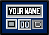Tampa Bay Nameplate & Number (Shoulder) With 2004 Stanley Cup Finals & Jersey Logo Patches - Road Black (2001-2007) - Triple Mat 3