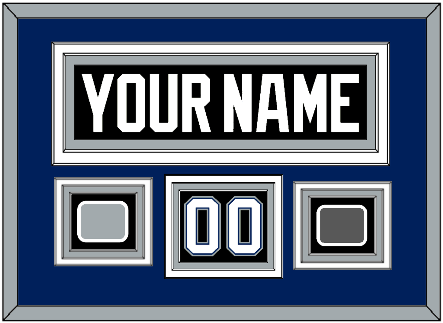 Tampa Bay Nameplate & Number (Shoulder) With 2004 Stanley Cup Finals & Jersey Logo Patches - Road Black (2001-2007) - Premier Tier 3