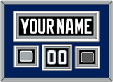 Tampa Bay Nameplate & Number (Shoulder) With 2004 Stanley Cup Finals & Jersey Logo Patches - Road Black (2001-2007) - Triple Mat 3