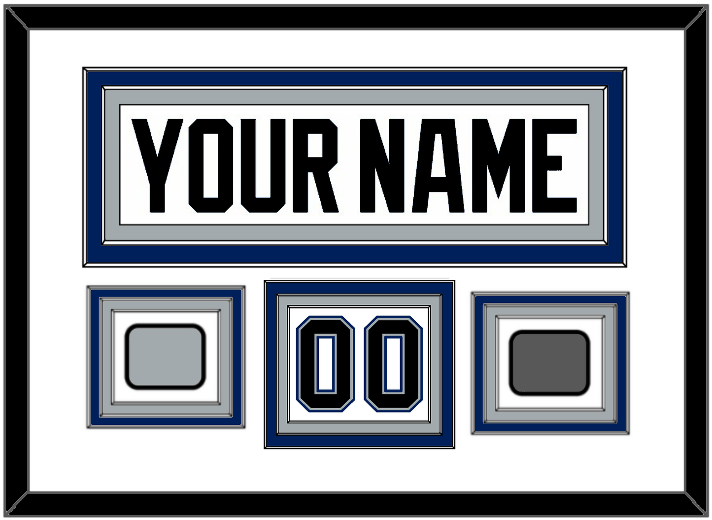 Tampa Bay Nameplate & Number (Shoulder) With 2004 Stanley Cup Finals & Jersey Logo Patches - Home White (2001-2007) - Premier Tier 1