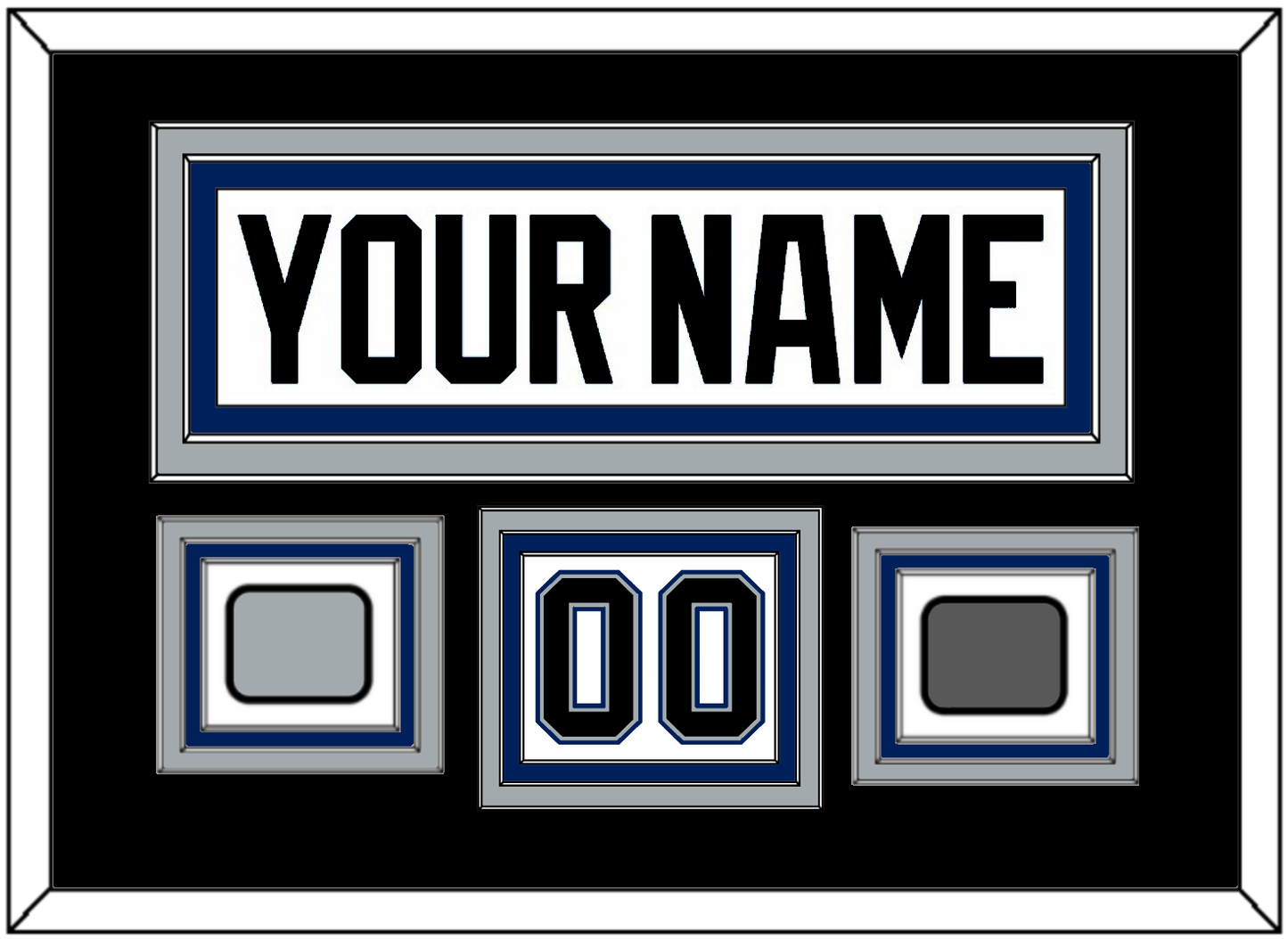 Tampa Bay Nameplate & Number (Shoulder) With 2004 Stanley Cup Finals & Jersey Logo Patches - Home White (2001-2007) - Premier Tier 2