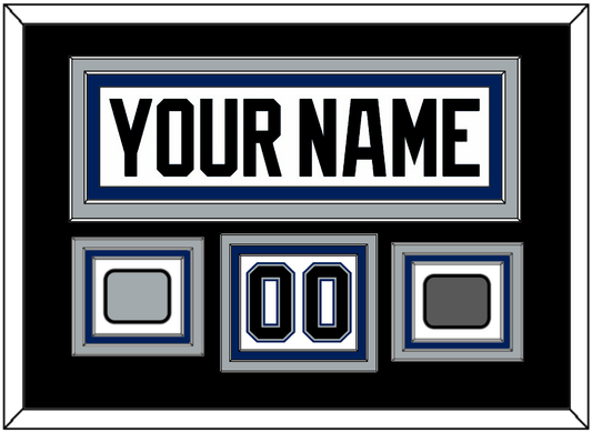 Tampa Bay Nameplate & Number (Shoulder) With 2004 Stanley Cup Finals & Jersey Logo Patches - Home White (2001-2007) - Premier Tier 2