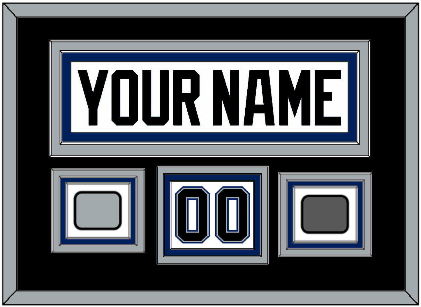 Tampa Bay Nameplate & Number (Shoulder) With 2004 Stanley Cup Finals & Jersey Logo Patches - Home White (2001-2007) - Premier Tier 2
