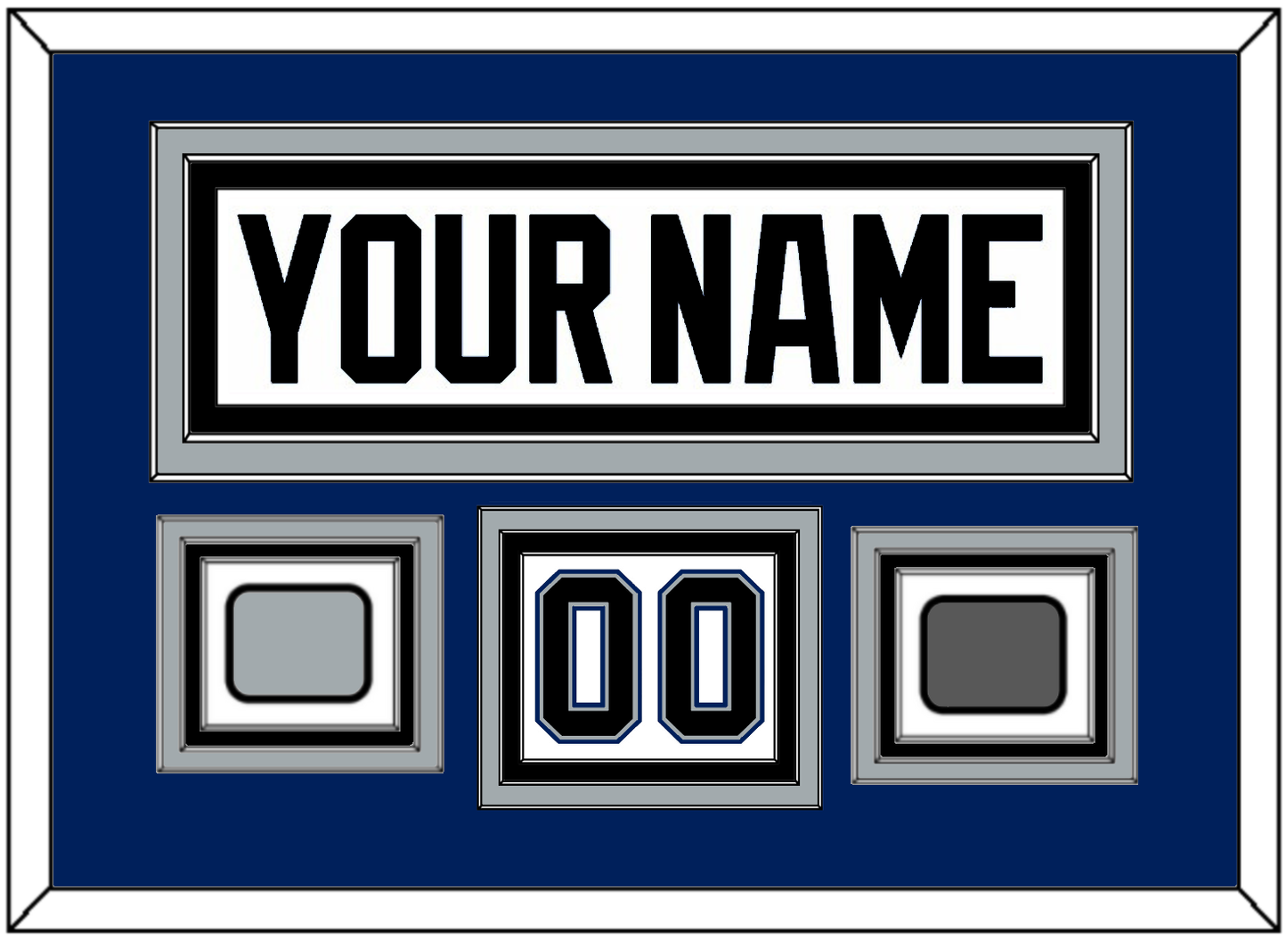 Tampa Bay Nameplate & Number (Shoulder) With 2004 Stanley Cup Finals & Jersey Logo Patches - Home White (2001-2007) - Premier Tier 3