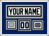 Tampa Bay Nameplate & Number (Shoulder) With 2004 Stanley Cup Finals & Jersey Logo Patches - Home White (2001-2007) - Triple Mat 3