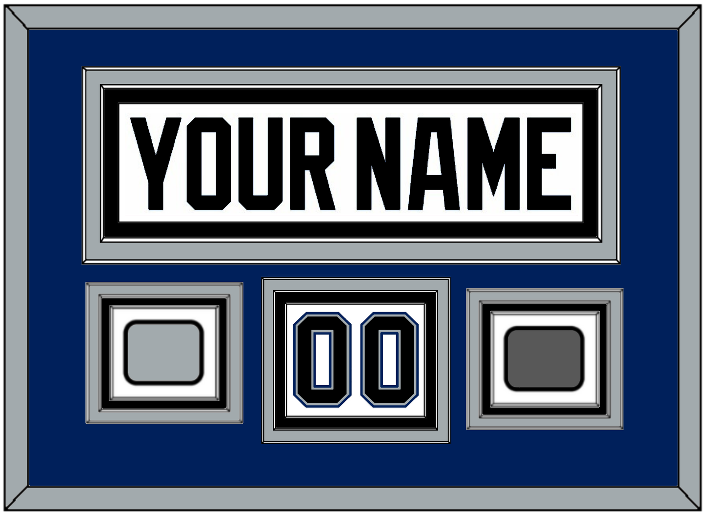 Tampa Bay Nameplate & Number (Shoulder) With 2004 Stanley Cup Finals & Jersey Logo Patches - Home White (2001-2007) - Premier Tier 3