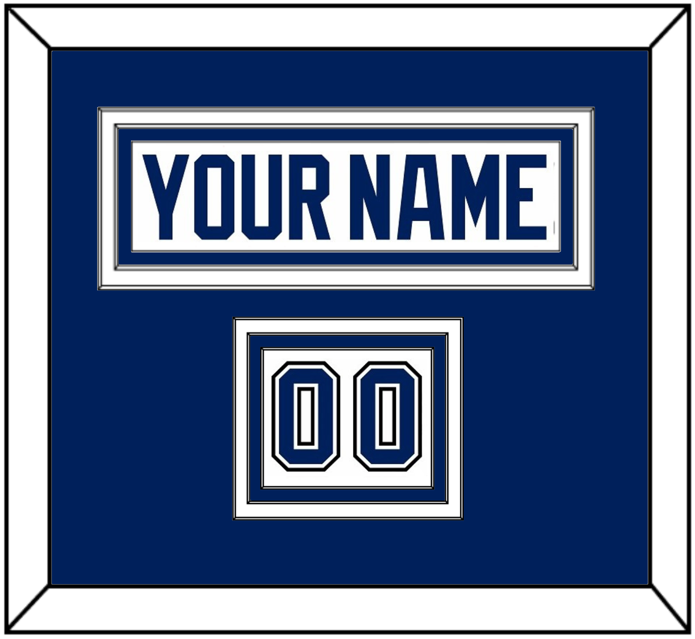 Tampa Bay Nameplate & Number (Shoulder) - Road White - Premier Tier 2