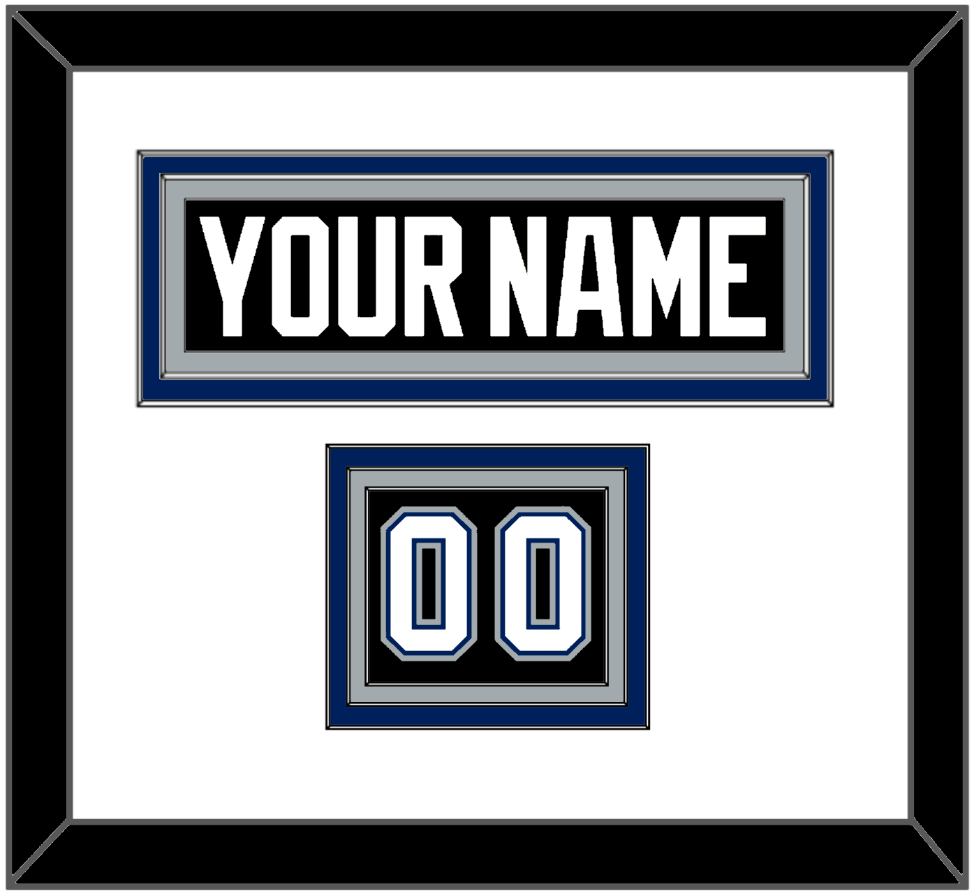 Tampa Bay Nameplate & Number (Shoulder) - Road Black (2001-2007) - Premier Tier 1