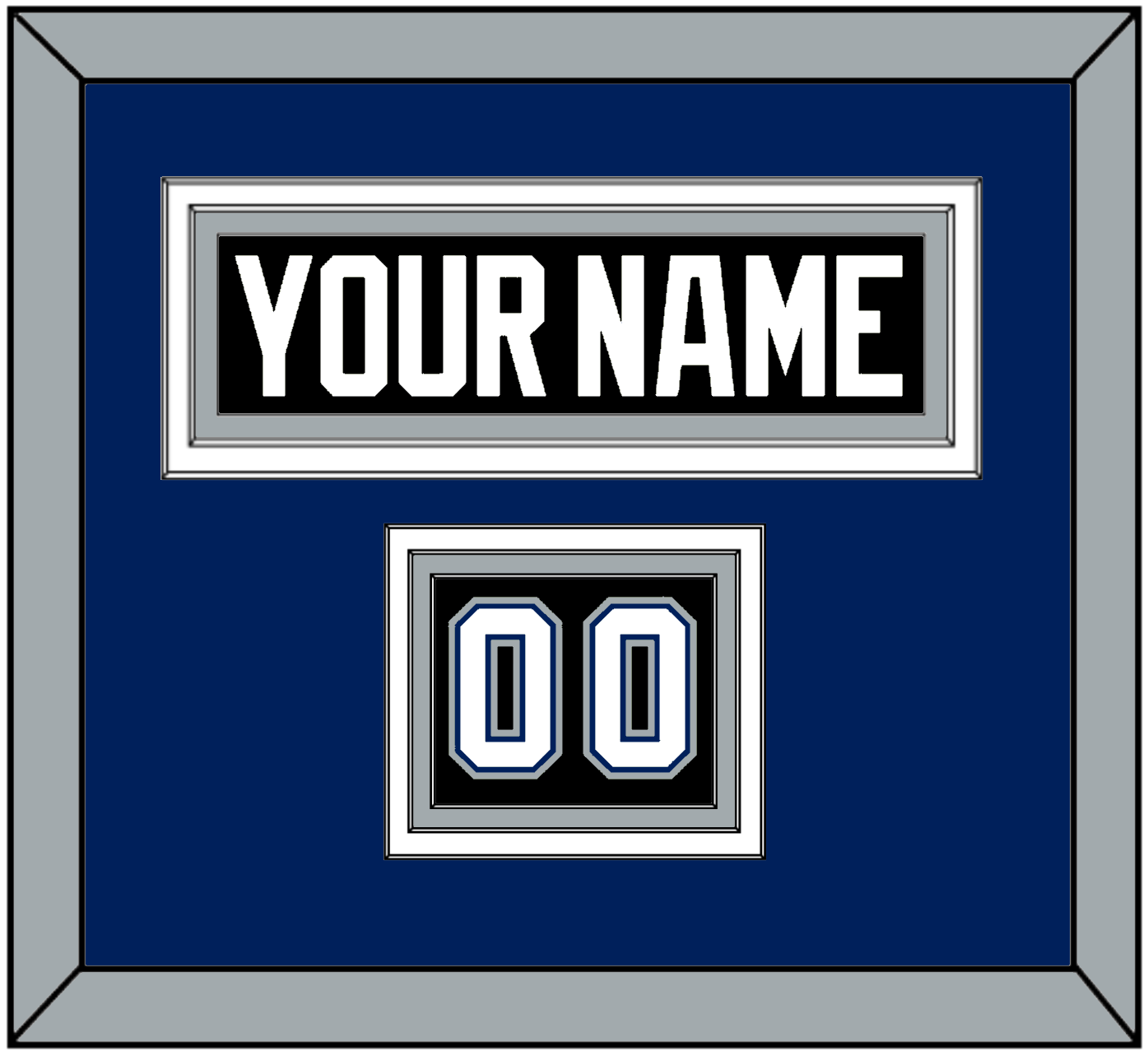Tampa Bay Nameplate & Number (Shoulder) - Road Black (2001-2007) - Premier Tier 3