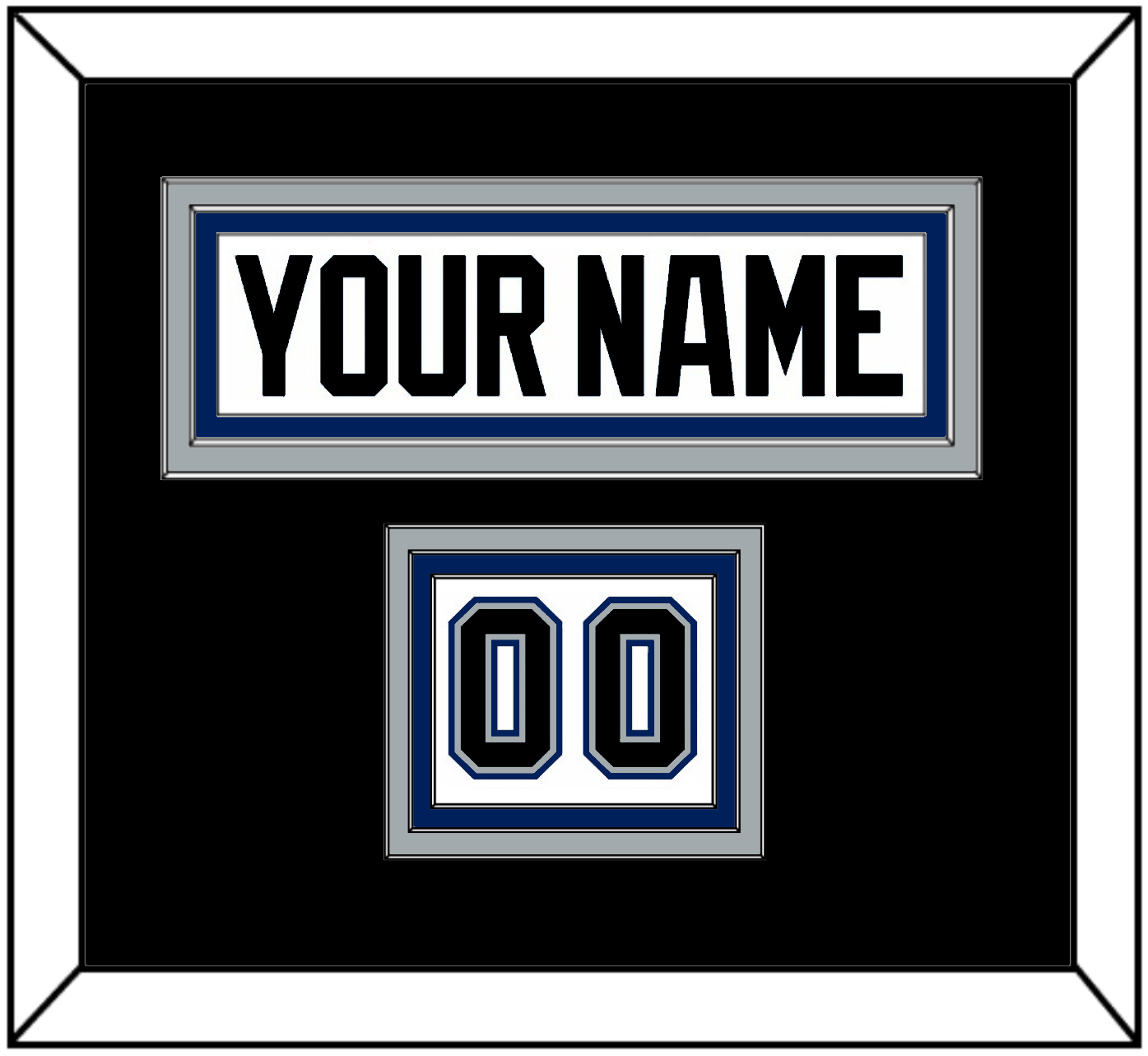 Tampa Bay Nameplate & Number (Shoulder) - Home White (2001-2007) - Premier Tier 2