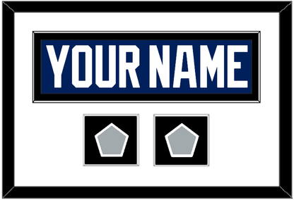 Tampa Bay Nameplate With 2020 & 2021 Stanley Cup Finals Patches - Home Blue - Essential Tier 1