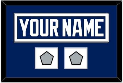 Tampa Bay Nameplate With 2020 & 2021 Stanley Cup Finals Patches - Home Blue - Essential Tier 3