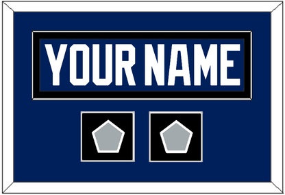 Tampa Bay Nameplate With 2020 & 2021 Stanley Cup Finals Patches - Home Blue - Essential Tier 5