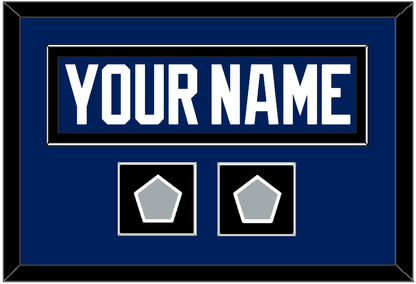 Tampa Bay Nameplate With 2020 & 2021 Stanley Cup Finals Patches - Home Blue - Essential Tier 5