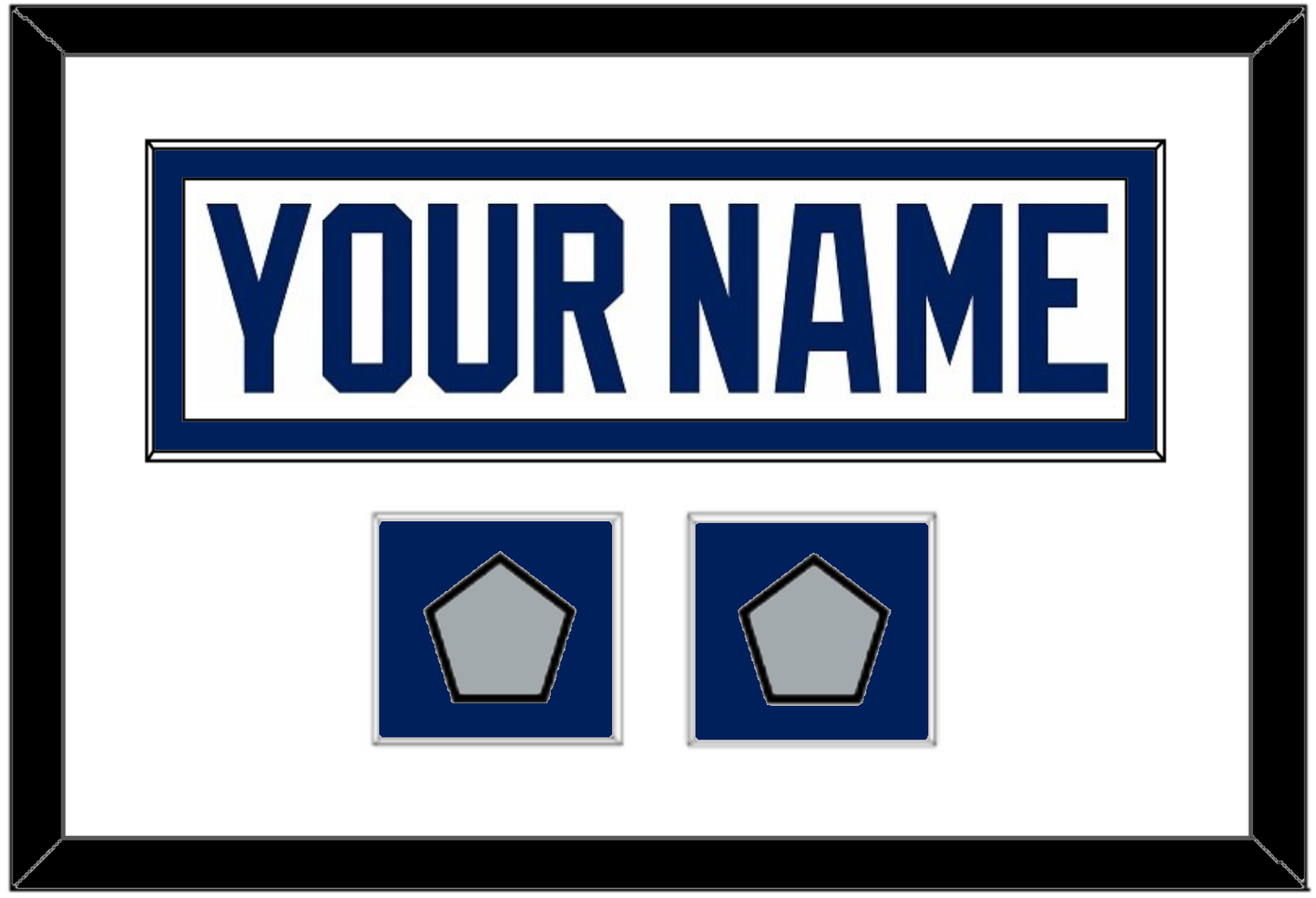 Tampa Bay Nameplate With 2020 & 2021 Stanley Cup Finals Patches - Road White - Essential Tier 1