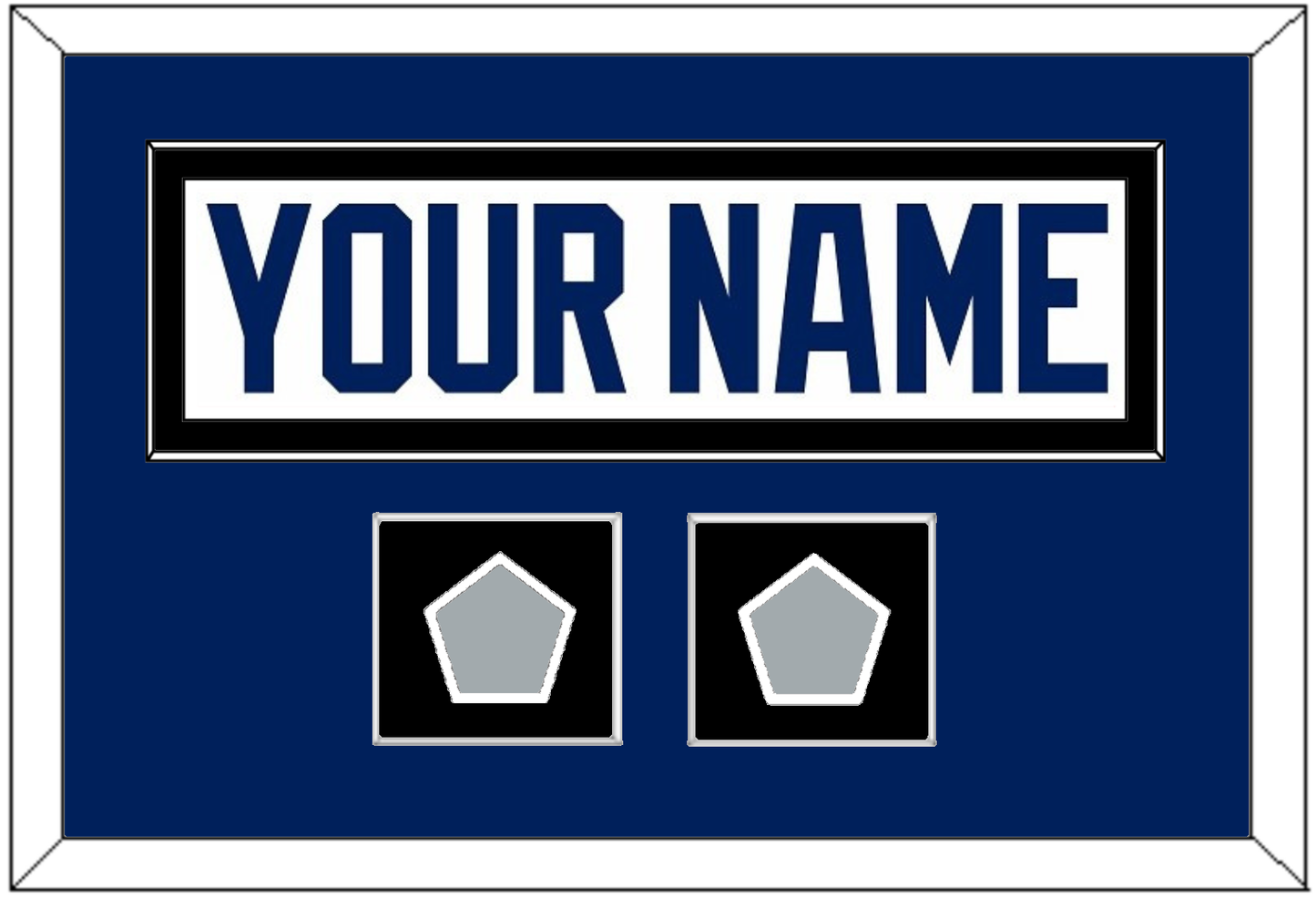 Tampa Bay Nameplate With 2020 & 2021 Stanley Cup Finals Patches - Road White - Essential Tier 3