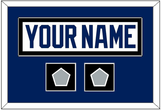 Tampa Bay Nameplate With 2020 & 2021 Stanley Cup Finals Patches - Road White - Essential Tier 3