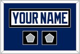 Tampa Bay Nameplate With 2020 & 2021 Stanley Cup Finals Patches - Road White - Single Mat 3