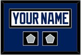 Tampa Bay Nameplate With 2020 & 2021 Stanley Cup Finals Patches - Road White - Single Mat 3