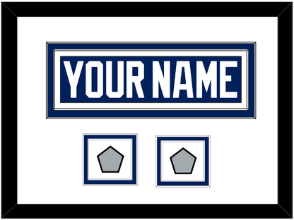 Tampa Bay Nameplate With 2020 & 2021 Stanley Cup Finals Patches - Home Blue - Signature Tier 1