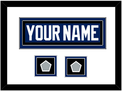 Tampa Bay Nameplate With 2020 & 2021 Stanley Cup Finals Patches - Home Blue - Signature Tier 3