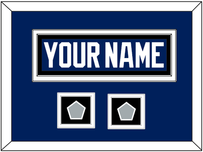 Tampa Bay Nameplate With 2020 & 2021 Stanley Cup Champions Patches - Home Blue - Signature Tier 5