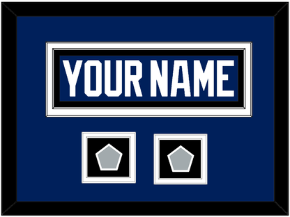 Tampa Bay Nameplate With 2020 & 2021 Stanley Cup Finals Patches - Home Blue - Signature Tier 5