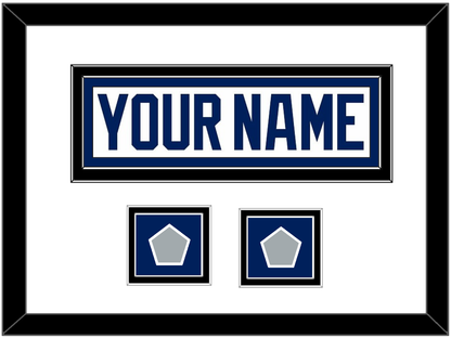 Tampa Bay Nameplate With 2020 & 2021 Stanley Cup Finals Patches - Road White - Signature Tier 1
